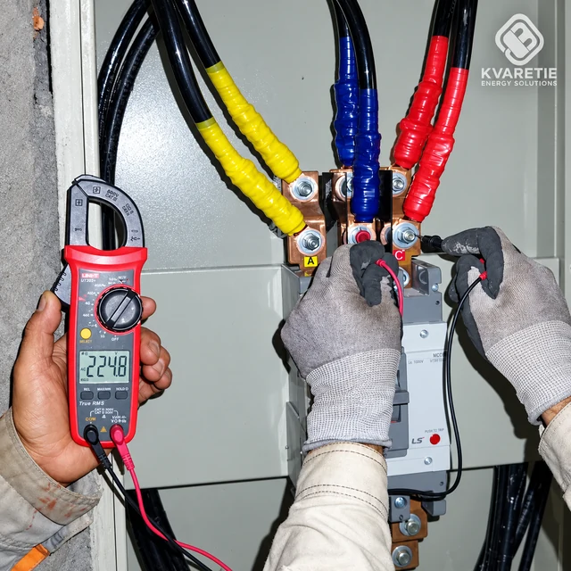 Medición en tablero eléctrico, vista 2