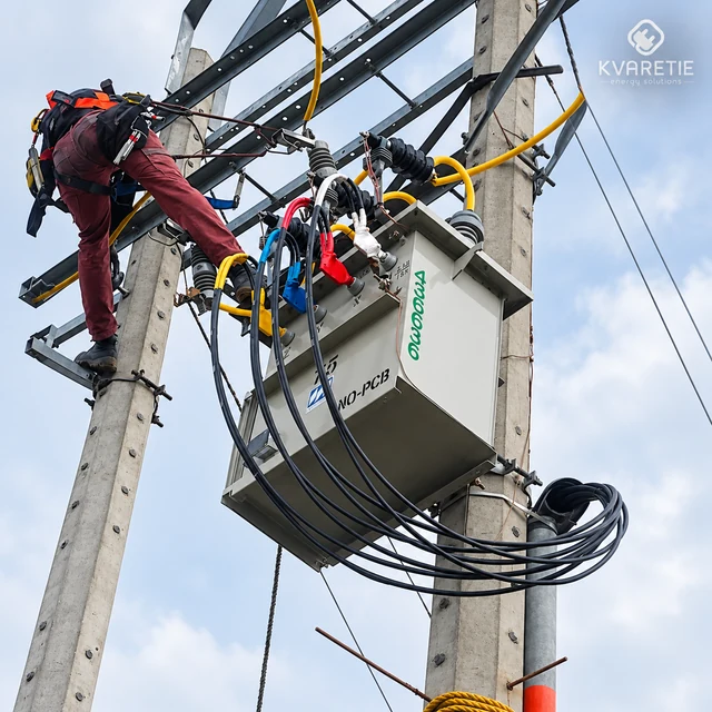 Conexiones de transformador sobre poste
