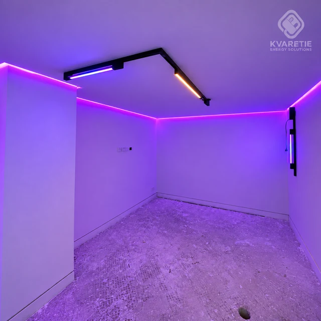 Iluminación lineal y perimetral en interior