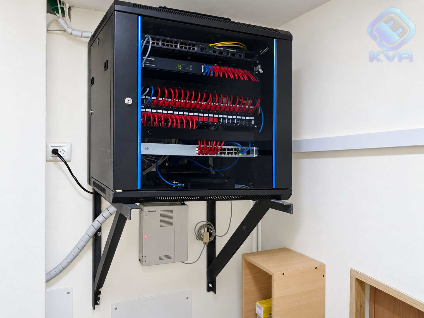 Adecuación e instalación de rack de comunicaciones — resultado final, KVARETIE Energy Solutions